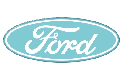 Samolepka - Ford (turquoise-white)