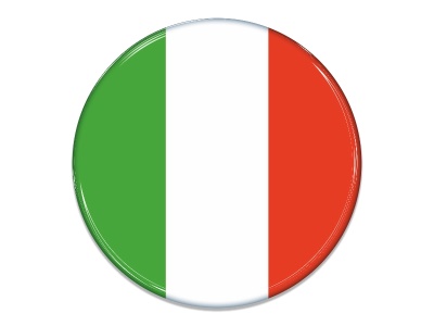 Samolepka - Vlajka Itálie - kruh