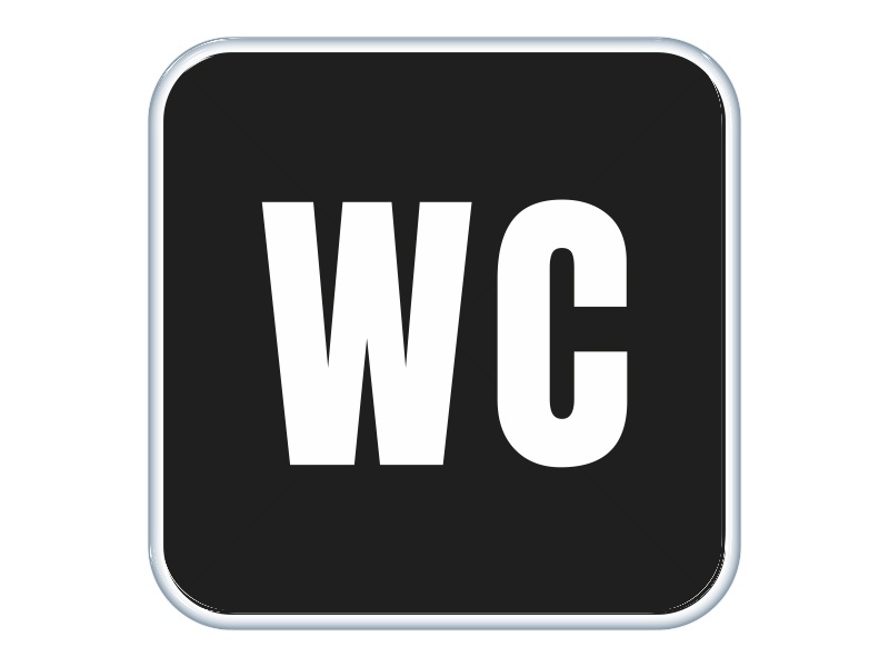 Samolepka - WC (černá)