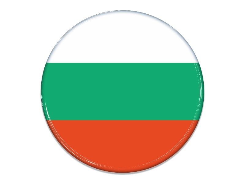 Samolepka - Vlajka Bulharsko - kruh