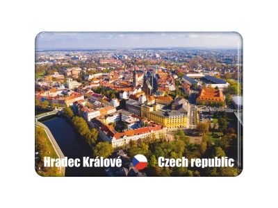 Samolepka - Hradec Králové ptačí pohled