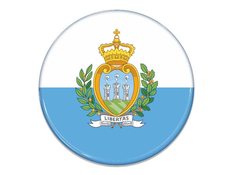 Samolepka - Vlajka San Marino - kruh
