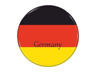 Samolepka - Vlajka Německo - kruh s textem