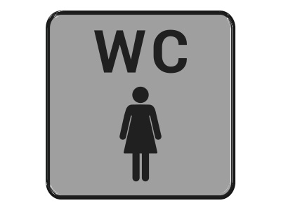Zakázková  samolepka - WC ženy
