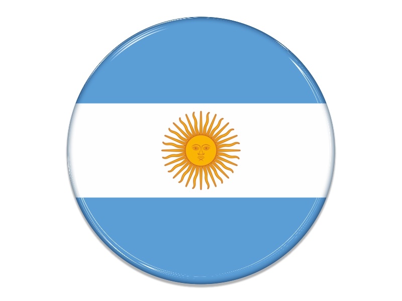 Samolepka - Vlajka Argentina - kruh