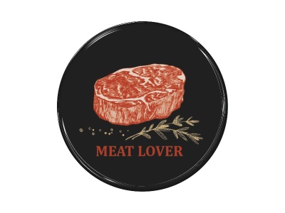 Samolepka - Meat lover