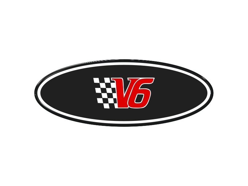Zakázková  samolepka - V6 šachovnice bílá
