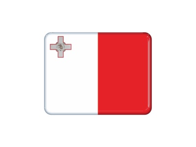 Zakázková  samolepka - minivlajka malta obdélník