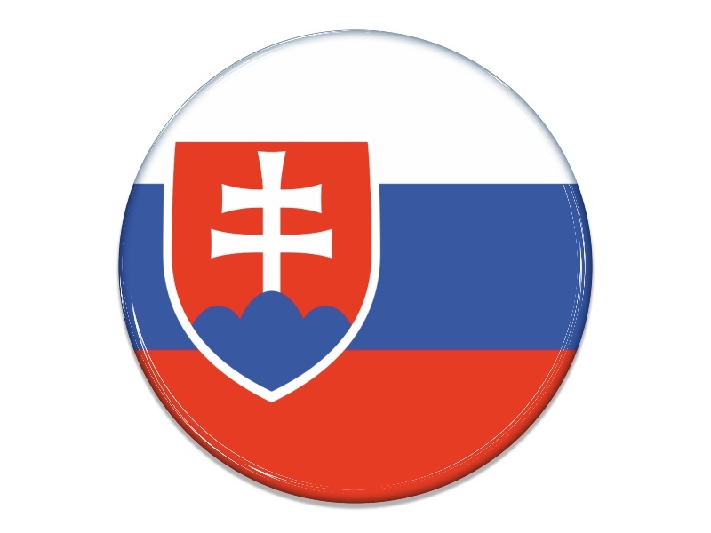 Samolepka - Vlajka Slovensko - kruh