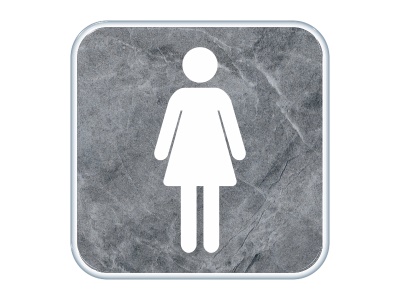 Samolepka - WC - dámské (kámen)