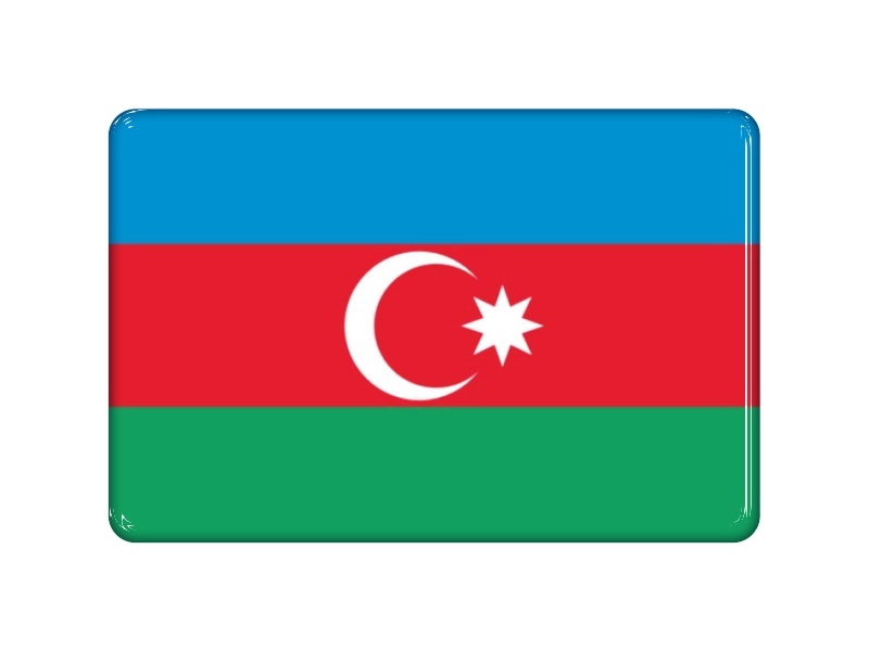 Samolepka - Vlajka Azerbajdžán - obdélník