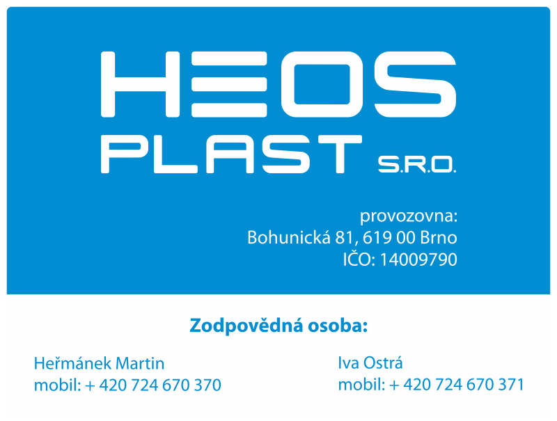 Zakázková samolepka HEOS PLAST