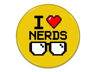 Samolepka - I love Nerd