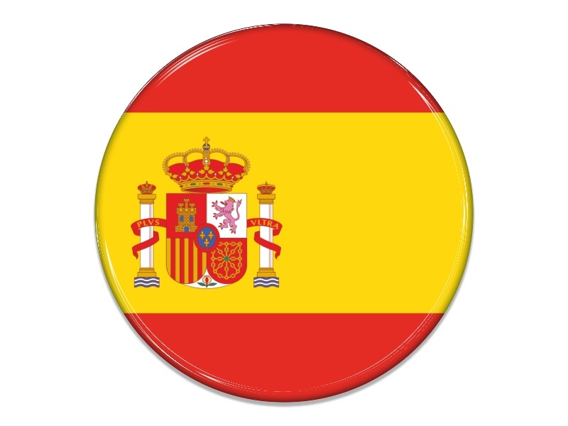 Samolepka - Vlajka Španělsko - kruh