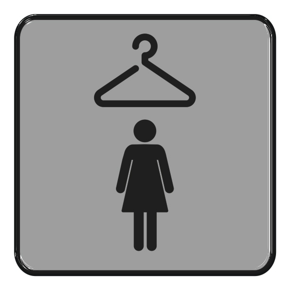 Zakázková  samolepka - Šatna ženy