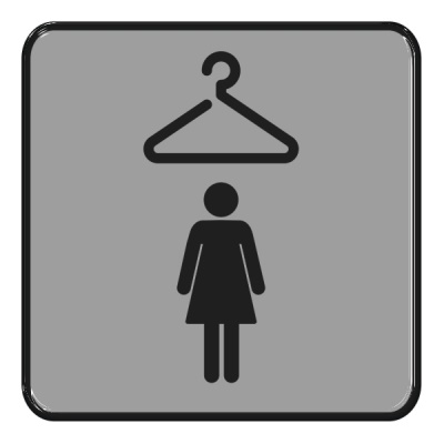 Zakázková  samolepka - Šatna ženy
