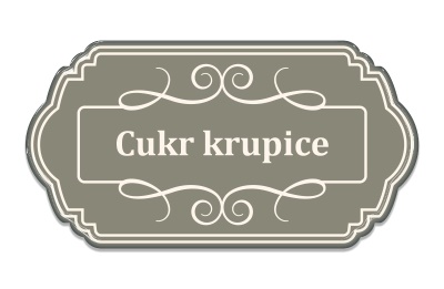 Nálepky do kuchyně na dózy -  A hnědá - 10 ks