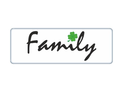 Zakázková  samolepka -  family 10x3,5cm