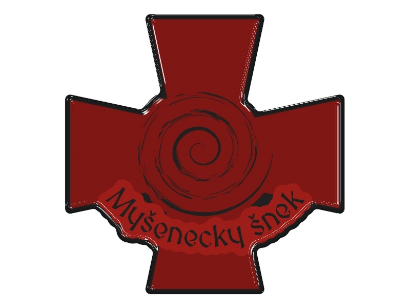 Zakázková  samolepka - Myšensky šnek kříž