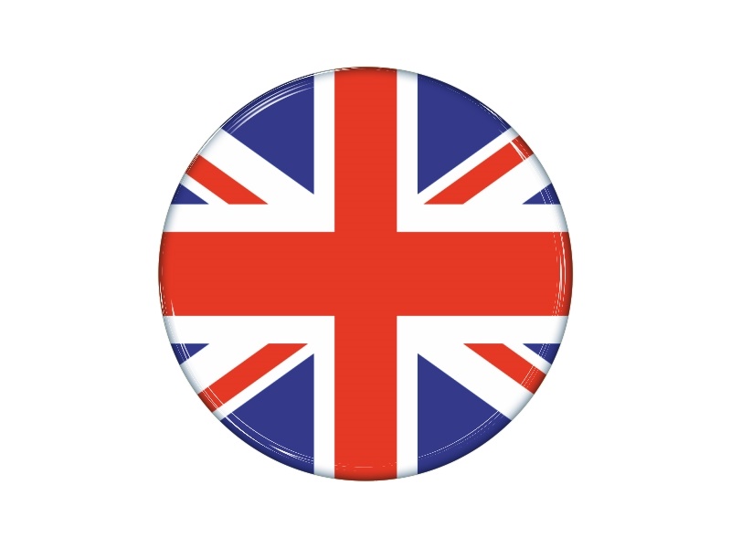 Zakázková  samolepka - Velká Británíe 43 mm