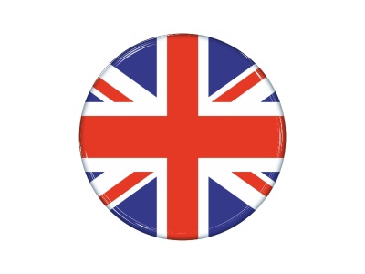 Zakázková  samolepka - Velká Británíe 43 mm