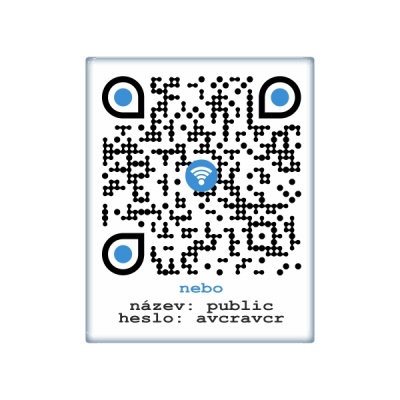 Zakázková samolepka - AV ČR qr kód 4x5cm