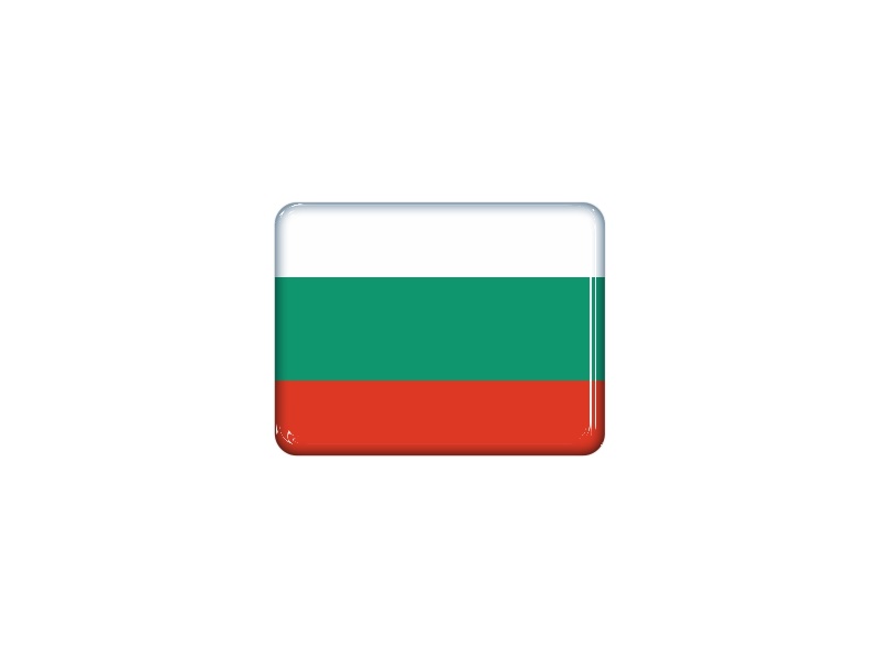 Zakázková  samolepka - minivlajka bulharsko obdélník