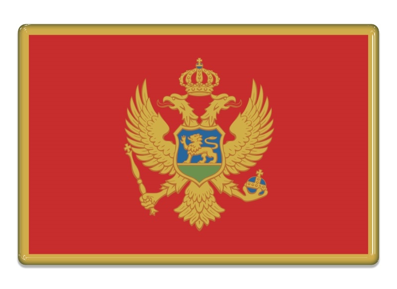 Samolepka - Vlajka Černá Hora - obdélník