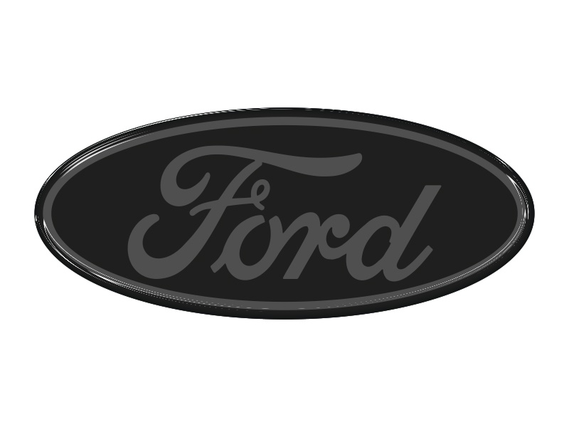 Zakázková samolepka - Ford Black Gray V2 13x5,5cm