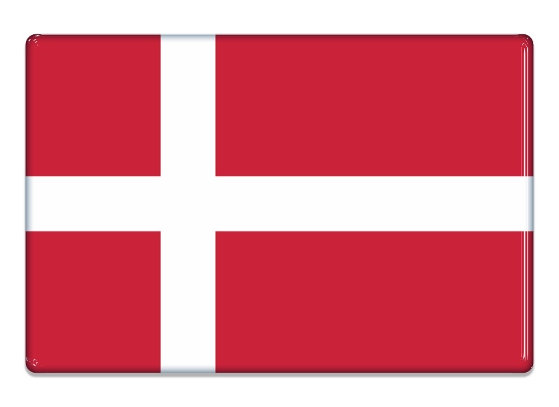 Samolepka - Vlajka Dánsko - obdélník