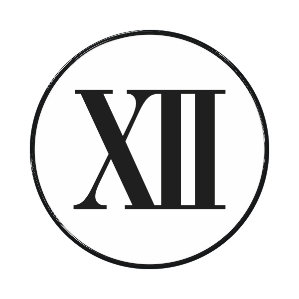 Zakázková samolepka - Římská číslice 12