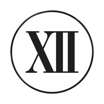 Zakázková samolepka - Římská číslice 12