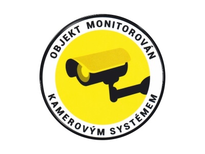 Samolepka - Objekt monitorován
