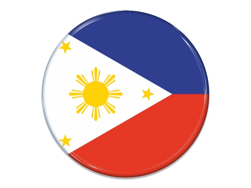 Samolepka - Vlajka Filipíny - kruh