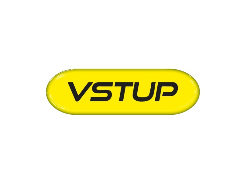 Zakázková samolepka - VSTUP Yellow
