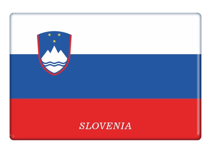 Samolepka - Vlajka Slovinsko - obdélník s textem