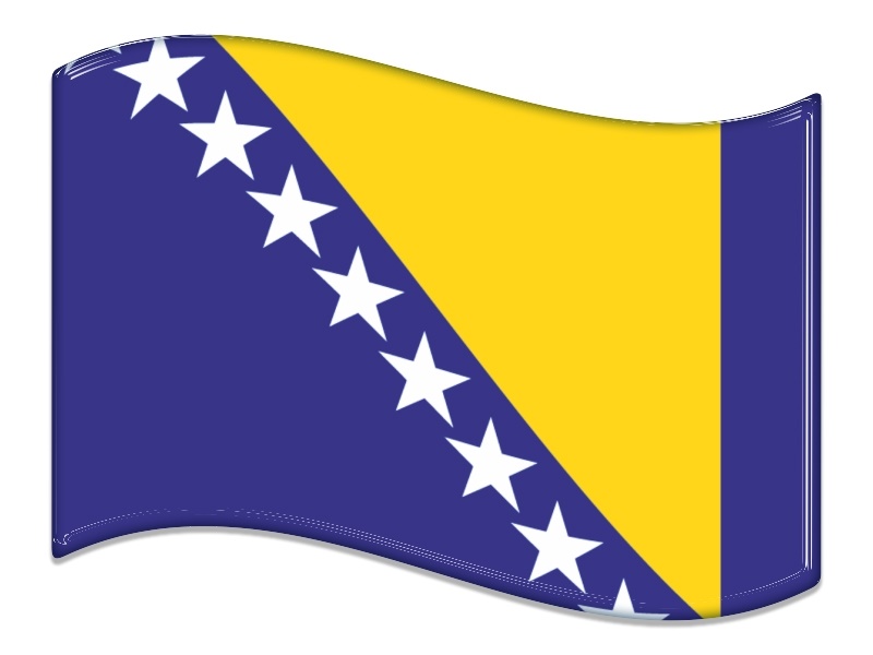 Samolepka - Vlajka Bosna a Hercegovina