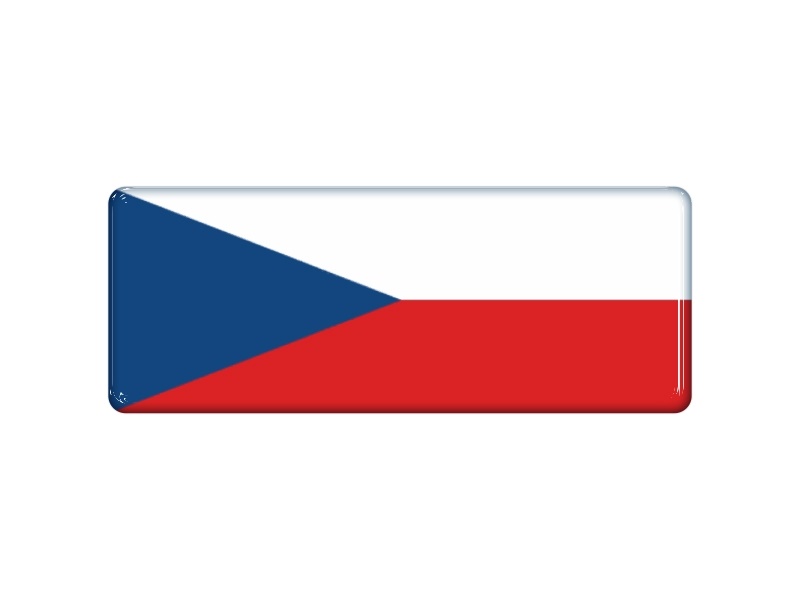Samolepka - Česká vlajka 85x33