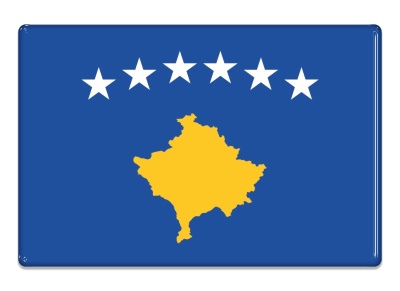 Samolepka - Vlajka Kosovo - obdélník