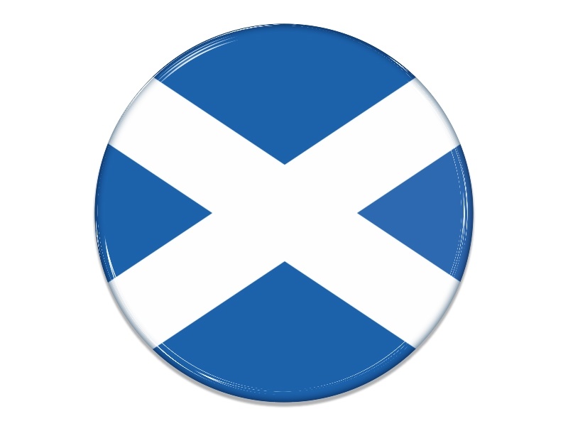 Samolepka - Vlajka Skotsko - kruh