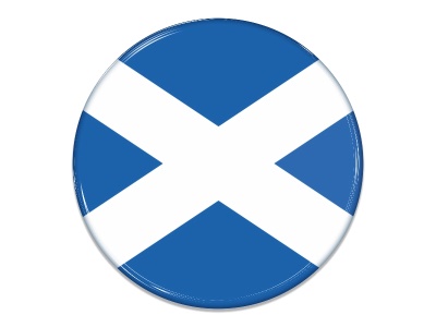 Samolepka - Vlajka Skotsko - kruh