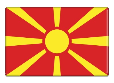 Samolepka - Vlajka Makedonie - obdélník