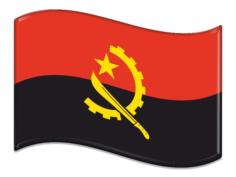 Samolepka - Vlajka Angola
