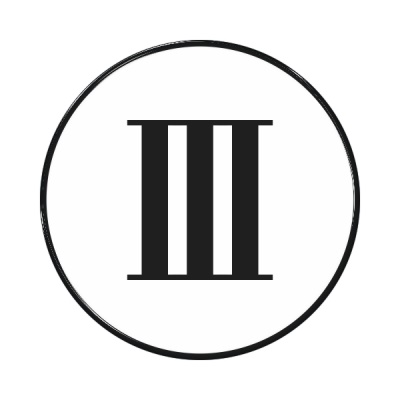 Zakázková samolepka - Římská číslice 3