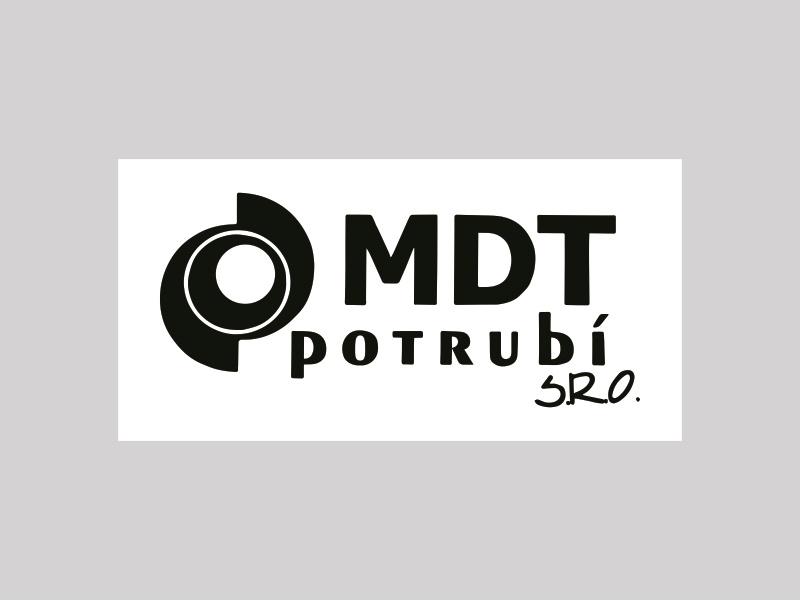 Zakázková  samolepka -  MDT Potrubí (500 ks)