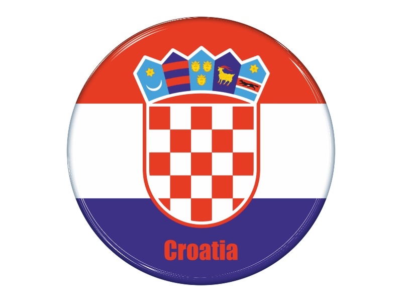 Samolepka - Vlajka Chorvatsko - kruh s textem