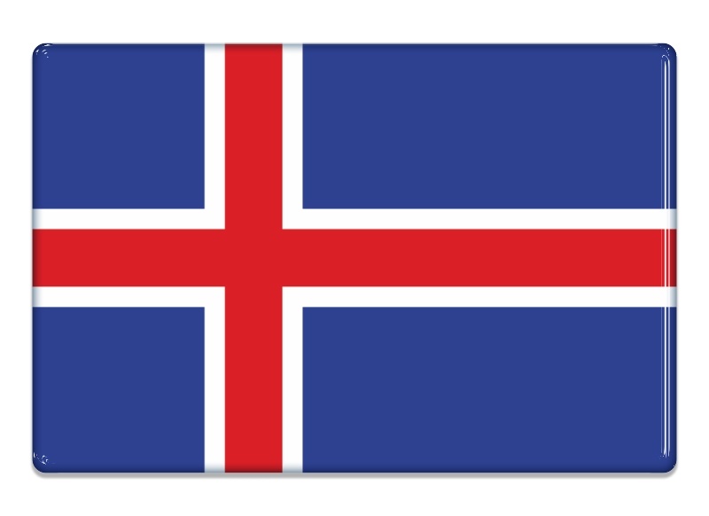 Samolepka - Vlajka Island - obdélník