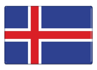 Samolepka - Vlajka Island - obdélník