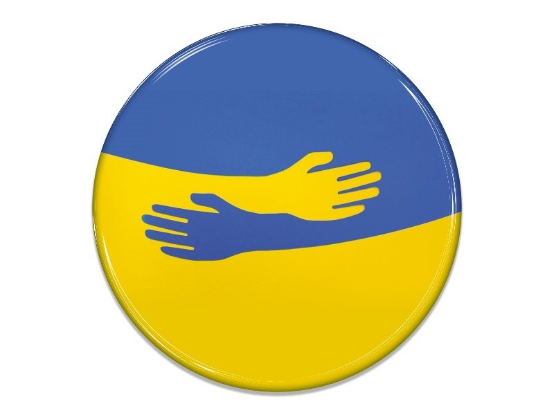Samolepka - Ukrajina ruce - kruh