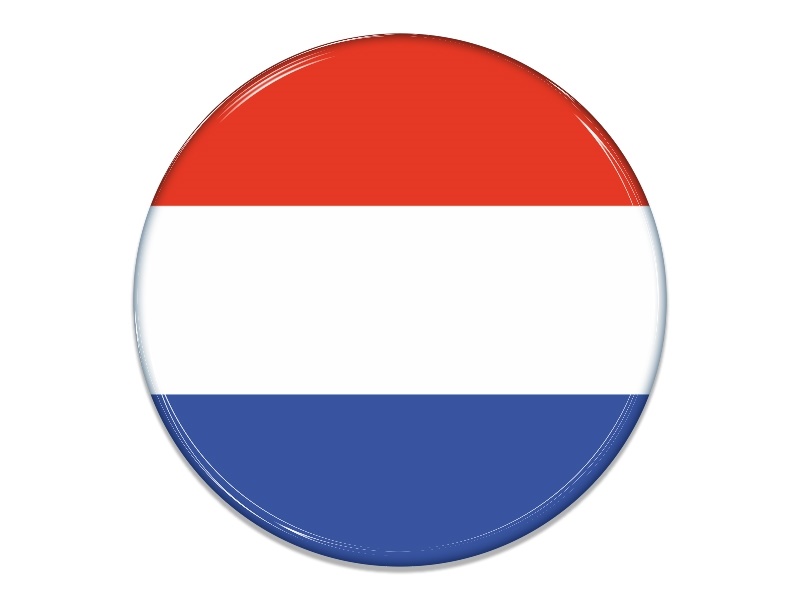 Samolepka - Vlajka Nizozemí - kruh